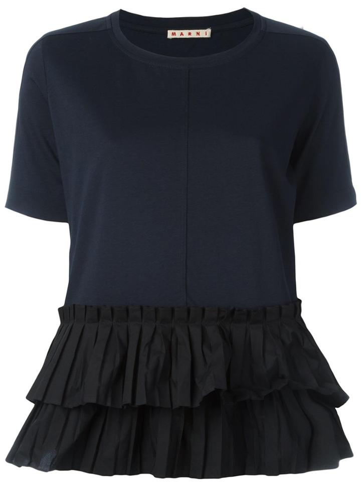 Marni Pleated T-shirt - Blue
