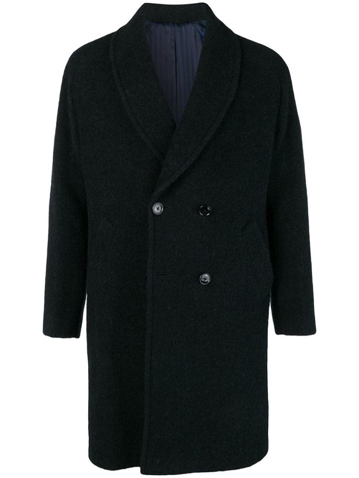 Mp Massimo Piombo Shawl Collar Coat - Blue