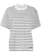 T By Alexander Wang Two Tone Striped T-shirt - Grey
