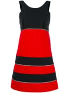Maison Kitsuné Colour Block Mini Dress, Women's, Size: 38, Red, Cotton