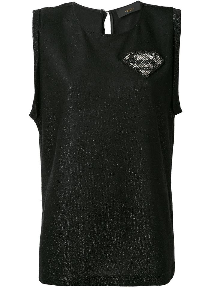 Lédition - Metallic Tank - Women - Viscose/polyester/polyamide - 42, Black, Viscose/polyester/polyamide