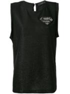 Lédition - Metallic Tank - Women - Viscose/polyester/polyamide - 42, Black, Viscose/polyester/polyamide