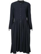 Deep Moss Flared Shirt Dress, Women's, Size: Medium, Blue, Cotton