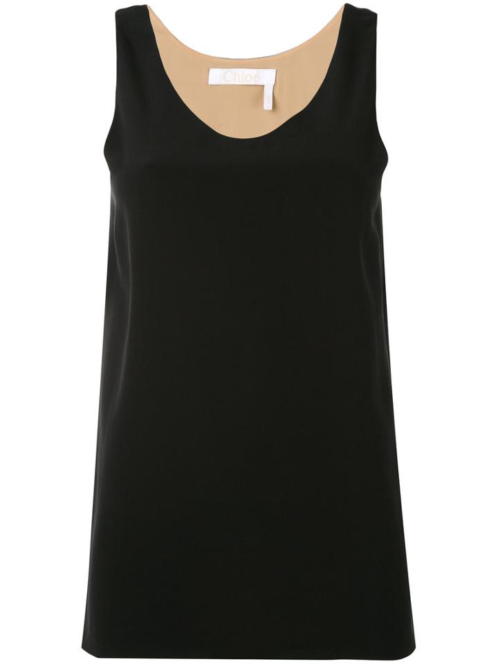 Chloé - V-neck Camisole - Women - Silk - 38, Black, Silk