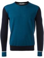 Canali Contrast Sleeve Jumper