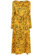 Love Moschino Tiger Print Maxi Dress - Yellow