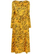 Love Moschino Tiger Print Maxi Dress - Yellow
