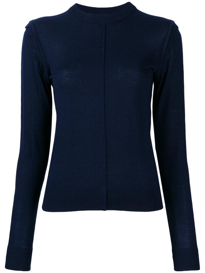 Chloé Fine Knit Slim Fit Sweater - Blue