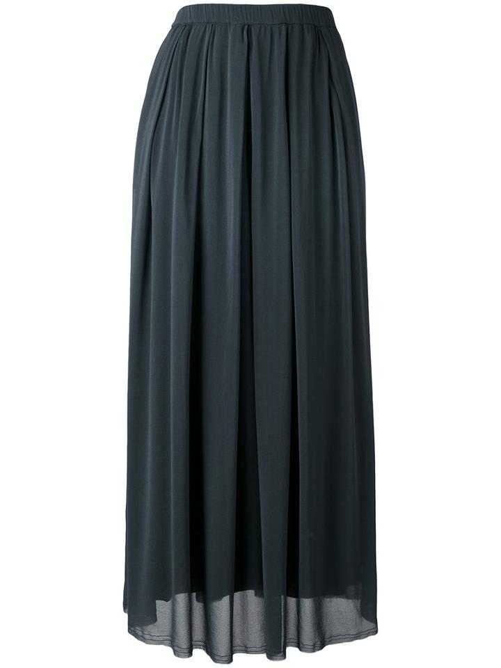 Kristensen Du Nord - Gathered Skirt - Women - Silk/cotton/spandex/elastane - 3, Grey, Silk/cotton/spandex/elastane