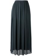 Kristensen Du Nord - Gathered Skirt - Women - Silk/cotton/spandex/elastane - 3, Grey, Silk/cotton/spandex/elastane