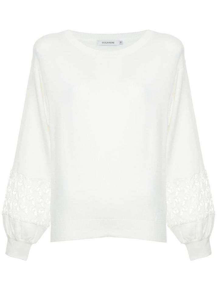Guild Prime Round Neck Sweater - White