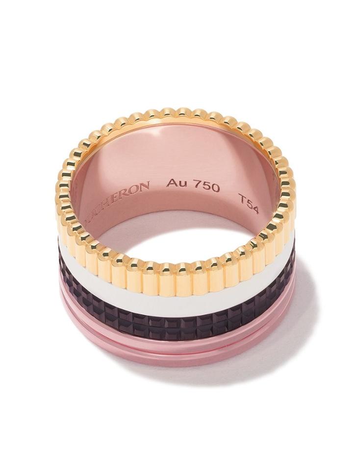 Boucheron 18kt Yellow, Rose, And White Gold Quatre Classique Large