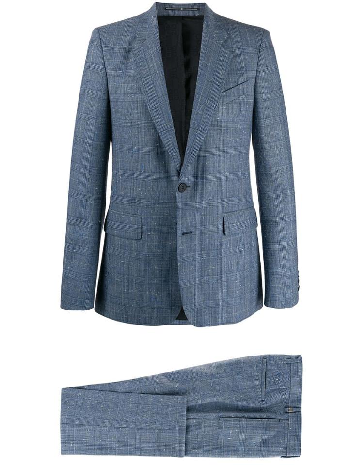 Givenchy Checked Slim-fit Suit - Blue
