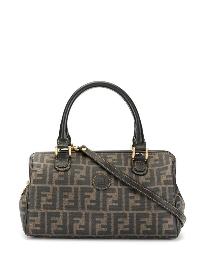 Fendi Pre-owned Small Ff Motif Pattern Bag - Brown