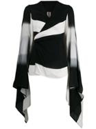 Rick Owens Striped Wrap Top - Black