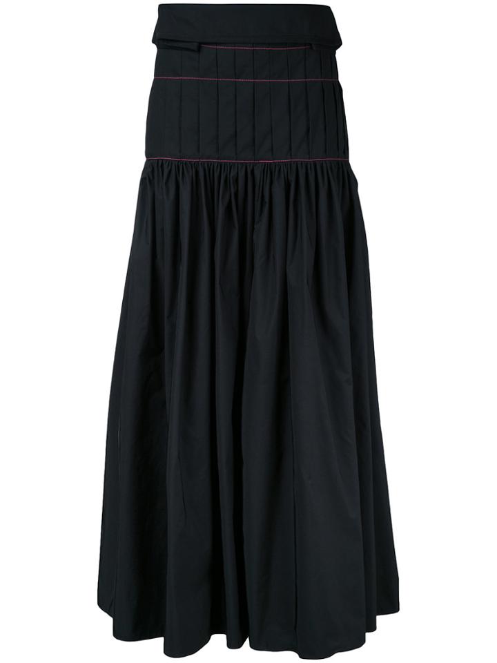 Ellery Pleated Maxi Skirt - Black