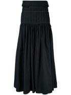 Ellery Pleated Maxi Skirt - Black