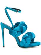 Marco De Vincenzo Plaited Stiletto Heels - Blue