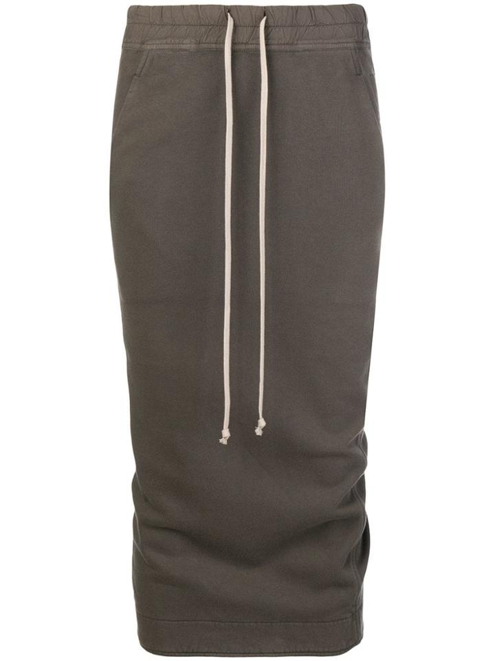 Rick Owens Drkshdw Drawstring Waist Pencil Skirt - Grey