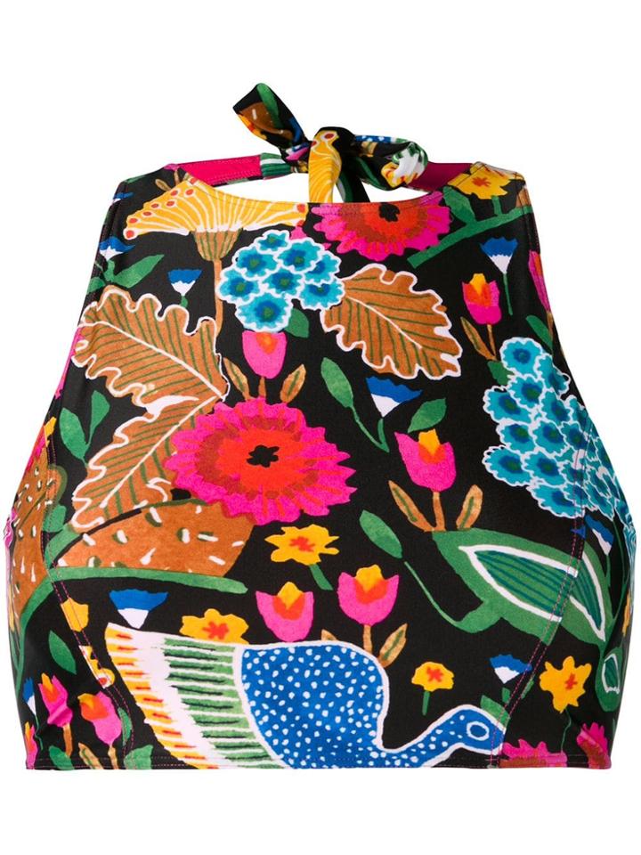 La Doublej Swim Halter Top - Black