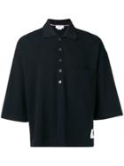 Thom Browne Oversized Piqué Pocket Polo - Blue
