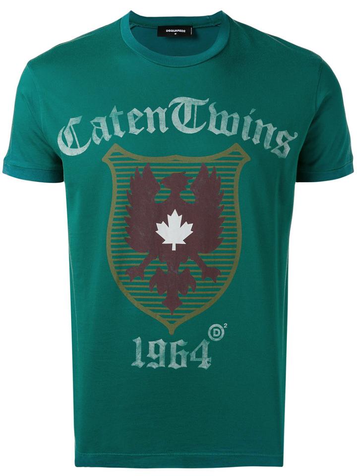 Dsquared2 - Caten Twins Printed T-shirt - Men - Cotton - Xxl, Green, Cotton