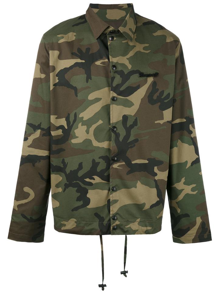 Numero00 - Camouflage Jacket - Men - Cotton/spandex/elastane - L, Green, Cotton/spandex/elastane