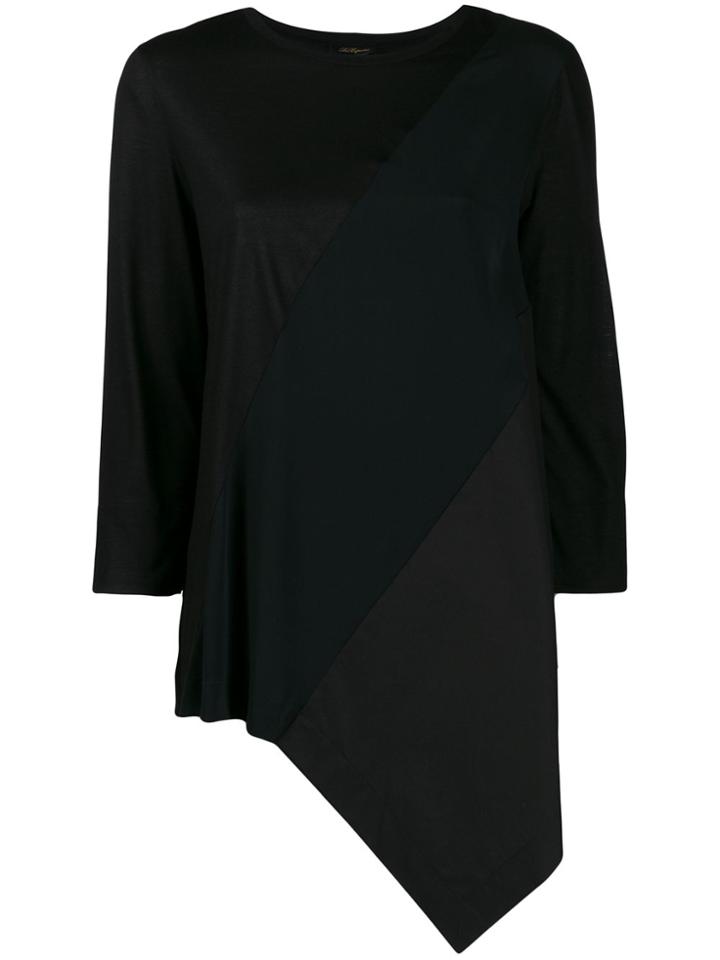 Les Copains Contrast Asymmetric Top - Black