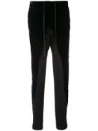 Greg Lauren Velvet Effect Skinny-fit Trousers - Black