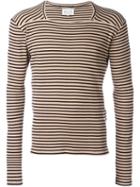 Maison Margiela Striped Sweater, Men's, Size: 50, Nude/neutrals, Cotton