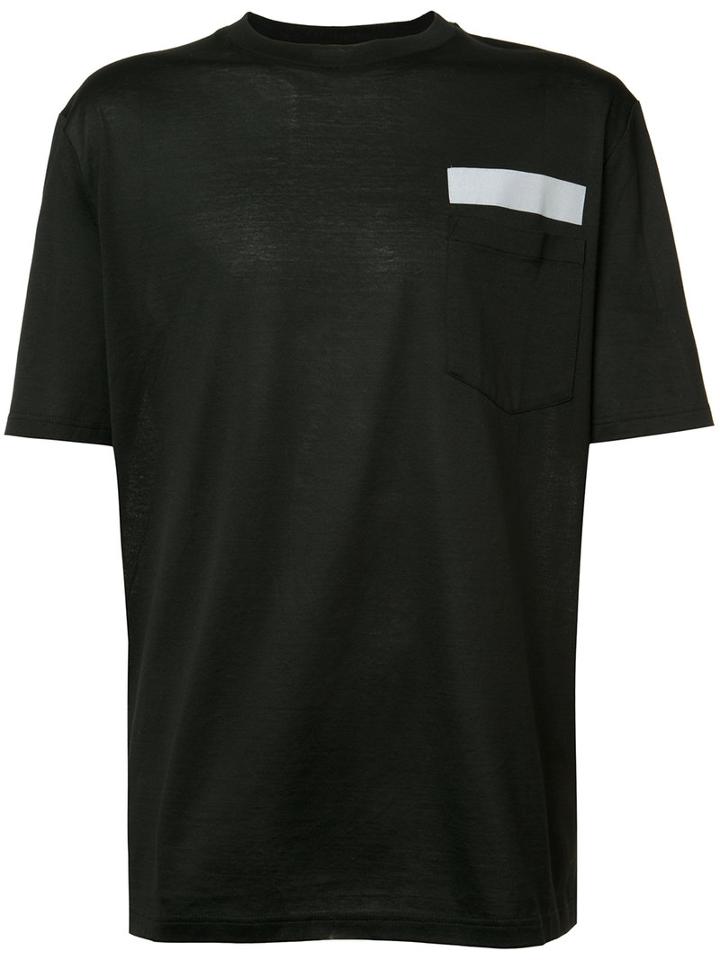 Lanvin Patch Pocket T-shirt, Men's, Size: Large, Black, Cotton