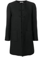Miu Miu Bow Detailed Coat - Black