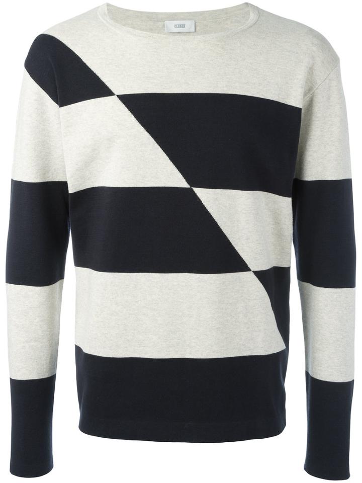 Closed Striped Jumper, Men's, Size: Xl, Black, Cotton