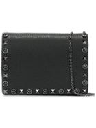 Valentino Valentino Garavani Rockstud Rolling Noir Foldover Clutch -