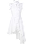 Alexander Mcqueen Broderie Anglaise Trim Dress - White