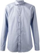 Z Zegna Micro Print Shirt, Men's, Size: 40, Blue, Cotton