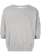 Ports V Embroidered Sweater - Grey
