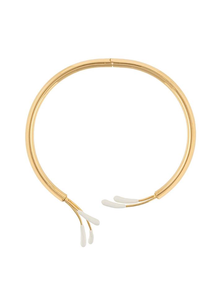Marni Enamel Detail Collar Necklace - Metallic