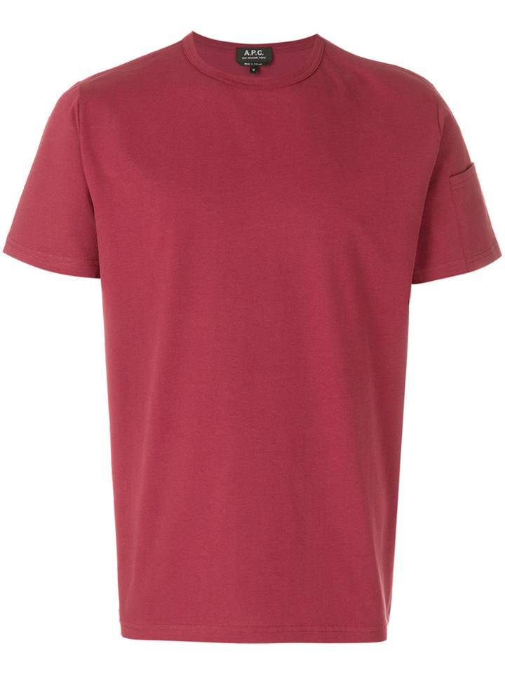 A.p.c. Sleeve Pocket T-shirt - Red