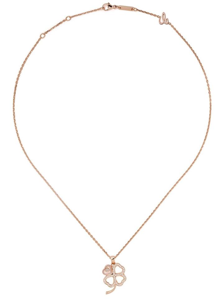 Chopard 18kt Rose Gold Good Luck Charms Diamond Necklace