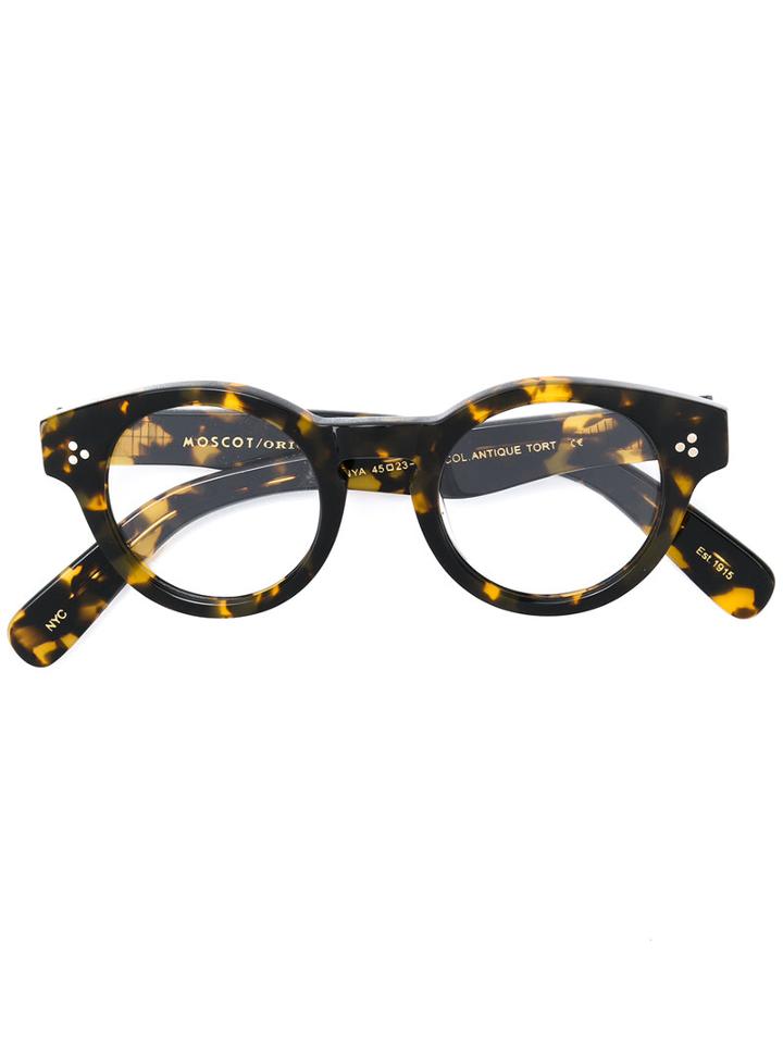 Moscot - Grunya Glasses - Unisex - Acetate - 45, Black, Acetate