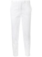 Alberto Biani Cropped Trousers, Women's, Size: 44, White, Cotton/spandex/elastane