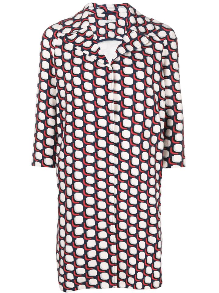 Circolo 1901 Graphic Print Coat - Blue