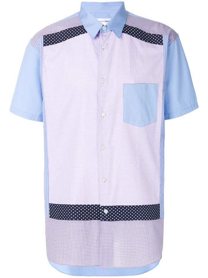 Comme Des Garçons Shirt Multi Panel Shirt - Pink & Purple