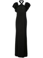 Jill Jill Stuart Ruffled Sleeve Gown - Black