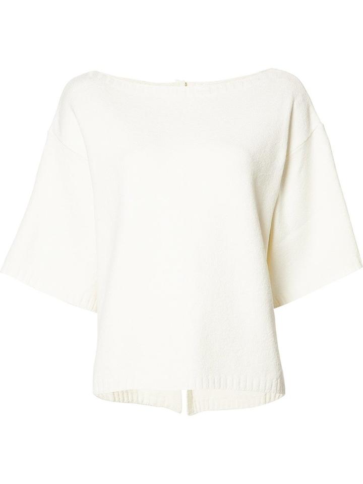 Ymc Boxy Knitted T-shirt, Women's, Size: Medium, White, Acrylic/viscose/cotton/spandex/elastane