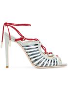 Pollini Embellished Lace-up Sandals - Multicolour