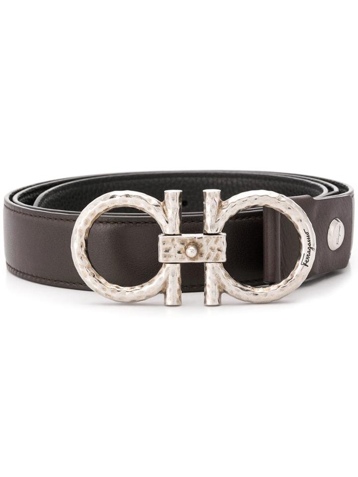 Salvatore Ferragamo Reversible Gancio Belt - Brown