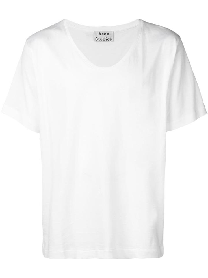 Acne Studios News Scoop Neck T-shirt - White
