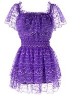 Alice Mccall Satellite Of Love Frilled Mini Dress - Purple